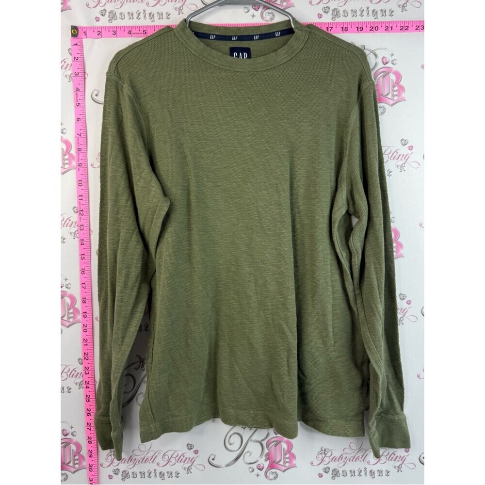GAP long sleeve thermal dark army Olive Green Long Sleeve Thermal Shirt